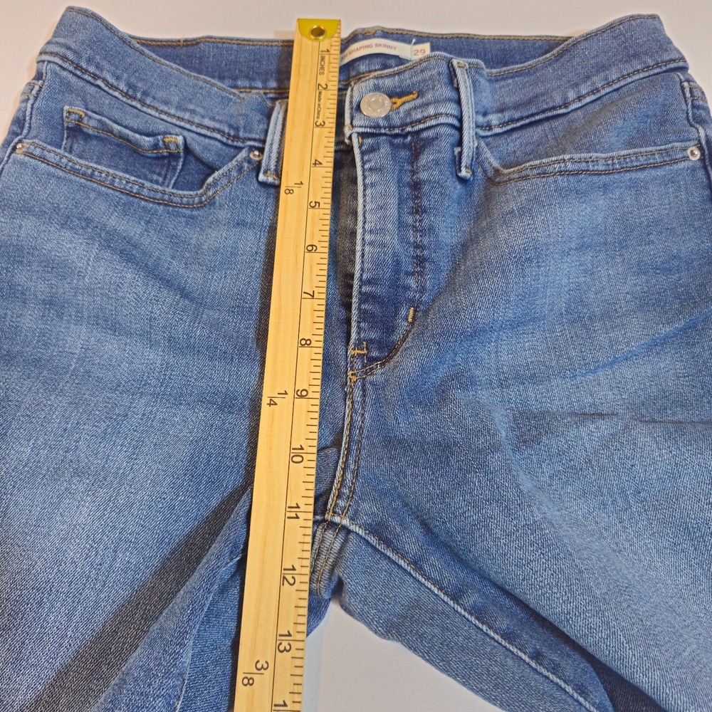 Levis 311 Shaping Skinny Jeans Womens 29 Blue Denim Cotton High Rise Medium Wash - Picture 6 of 11